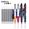 Stylos à bille 4100PCSSet Stylo Multicolore 07mm Gel NoirRougeVertBleu Encre Recharge Tige École Bureau Écriture Stationnaire 230807