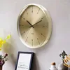 Wandklokken Nordic Metalen Klok Goud Modern Horloge Thuis Woonkamer Grote Luxe Badkamer Geheime Stash Relogio Cadeau-ideeën