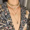 Choker AE-CANFLY Punk Vintage Wild Geometric Necklace Simple Long Chain 2023 Fashion Women Chokers Collection Accessories