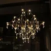 Chandeliers Modern Crystal Chandelier For Dinning Room Decoration Supension Hanging Light Nordic Designer Living Lamp