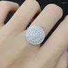Wedding Rings Luxury Women With Sparkling Cubic Zirconia Modern Fashion Engagement Bands Accessories Versatile Female Jewelry