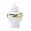 Butelki do przechowywania porcelanowe wazon kwiatowy słoik imbirowy z pokrywką 7x10,8 cala stolik kwiecisty aranża