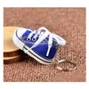 Shoe Parts Accessories Colorf Women Shoes Key Chains For Lovers Small Canvas Car Keychain Sier Plated Keyrings Holder C755 Drop Delivery