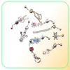 Dangle Belly Ring Wholes 20pcs Mix Mix Style Navel Butting Butting Jewelry Barbell5391361