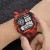 Zegarek zegarki cyfrowe Sdotter dla mężczyzn 50m wodoodporna marka synok moda LED LED Stopwatch nadgarstka