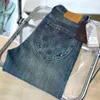 23ss Luxury Designer Jeans for mens embroidered custom high quality jean small straight wash shisha gray men casual denim pants