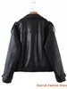 Women's Leather Faux Leather New Autumn Women Faux Leather Jacket Pu Motorcycle Biker Pink Coat Turndown Collar Loose Streetwear Black Punk Outerwear HKD230808