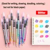 Gel Pens 12243648 Color Set Glitter Metallic Highlighter Gel Pen 1.0mm Art Marking Painting Drawing Graffiti Office School Stationery 230807