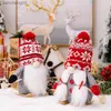 Gnomes de Noël Poupée Sans Visage Tournesol Suédois Elfe Nain Ornements En Peluche Arbre De Noël Thanksgiving Nain Décoration L230620