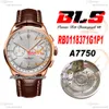 BLS V2 Premier B01 ETA A7750 Cronógrafo Automático Relógio Masculino 42 Rosa Ouro Prata Mostrador Marrom Couro RB0118371G1P1 Super Edição Reloj Hombre Puretime L12