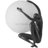 Nordisk kreativ personlighetsmodellrum bordslampa vardagsrum sovrummet säng fixtur rund boll humanoid skulptur skrivbord lampa hkd230808