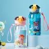 Tumblers GIANXI Kids Water Sippy Cup With Straw Cartoon Leakproof Water Bottles Outdoor Portable Drink Bottle Children's Lovely Cup 230807
