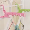 Hangers Clothes Hanger Home Bathroom Space Saving Anti Slip Foldable 5 Holes For Adult Children Organizadores Organizers