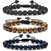 Strand réglable hommes Bracelet pour hommes oeil de tigre hommes bijoux pierre naturelle perle poignet mode bijoux accessoires