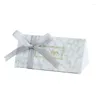 Gift Wrap Marble Wedding Chocolate Boxes Paper Candy Box With Ribbon Sweet Package Decorations Baby Shower Party Supplies