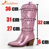 Fashion 12 Winter Dropship Comfy Cowgirl Western Retro Vintage Women Knee High Brodery Dress Ladies Boots 230807