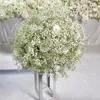 装飾的な花の花輪白いジプソフィラベイビーブレスローズフラワーロウアレンジメントウェディングバックドロッププロップイベントテーブルフローラルランナーウィンドウディスプレイ230808