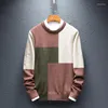 Pulls pour hommes MRMT Sweter Rajutan Pria Baru Fashion Berwarna Pull Untuk Rekreasi Muda Lengan Panjang