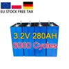 Grade A Cellen 280Ah lifepo4 batterij Oplaadbare Batterij EVE 3.2V Lithium-ijzerfosfaat Nieuwe Solar EU US TAX GRATIS 12V 36V