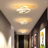 Ceiling Lights Creative Spiral LED Light Black White Lustre Decor For Living Room Kitchen Lamps Bedroom Dining Table Lighting Corridor