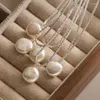 Pendant Necklaces Baroque Flat Pearl Clavicle Chain Sparkling Necklace Women's Cool Jewelry