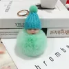 Peluş Anahtarlık Pompom Uyuyan Bebek Anahtarı Sevimli Kabarık Peluş Bebek Anahtarları Kadın Kız Çanta Anahtarlar Araba Anahtar Yüzük Takı Hediye Porte Cl 230807