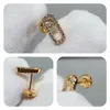 Stud Messica Womens Diamond Nut Earrings French Classical Original Jewelry S925 Earmuffs UFO Holiday Gift 230807