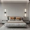 Wandleuchten, kreatives Aluminium, modern, minimalistisch, oval, LED-Treppengang-Lampe, Schlafzimmer, Nachttisch, langer Streifen, dekorative Raumbeleuchtung