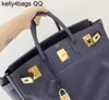 Borsa in pelle di vacchetta personalizzata Hac 50 cm stile Handswen fatta a mano di alta qualità Borsa Hac in vera pelle fatta a mano Handswen di alta dimensione da viaggio LeatJF1J