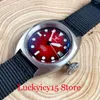 Wristwatches Tandorio 36MM Military Watches Red/Green Sunburst Dial Luminous Japan NH35 Movement Auto Men Watch Double Dome AR Sapphire