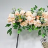 Coroas de flores decorativas 55/100CM Faça você mesmo Arranjo de flores de casamento artificial para parede Seda Peonie Rosa Decoração de linha floral artificial Arco de ferro para casamento Pano de fundo 230808