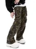Jeans pour hommes Hip-Hop Heavy Camouflage Vêtements de travail Hommes et femmes Retro Side Pocket Loose Casual Tactical Cargo Pants
