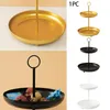 Plates 2 Tier With Handle Serving Fruit Plate Living Room Storage Practical Iron Art Cake Stand Universal Home Party Round Bowl