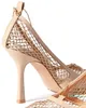 Sexy Mesh Women Sandals Square Toe high heel Women Pumps Chain Stiletto hollow Party Dress Pumps shoes Spring Summer