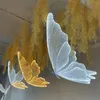 Other Event Party Supplies Luminous Butterfly Wings Pendant Ceiling Decoration Wedding Road Guide el Stage Lights Birthday 230808