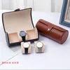 Sieradenboxen 4positie horloge doos Accessoires weergave Case opbergtas Travel pu lea horloges Organisator Zipper 230808