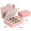 Jewelry Boxes Organizer Display Travel Jewellery Case Portable Box Leather Storage Earring Holder 230808