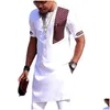 Męskie dresy męskie mens africa dashiki men Suits 2-częściowy set okrągła szyja szwanie krótkoczestniaste styl etniczny swobodny m-4xl ubrania o-n dhsef