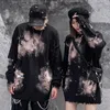 Pulls pour hommes Automne et Hiver Splash Ink Pin Hole Tiedye Pull Male Dark Loose Fire Destroyed Ripped Pullover Femme Hip Hop 230807