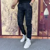 Men's Pants 2024 Six-pocket Checkered Casual Fashion All-match Elastic Color Matching Small Feet Harem