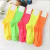Women Socks CHAOZHU 5 Pairs Spring Summer Bright Colors Loose Green Series Soft Combed Cotton Knitting Fashion For Student