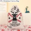 Sacs de père noël décorations de noël cadeau cordon toile grand sac cadeau de père noël en gros