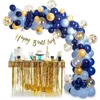 Andra evenemangsfest levererar blå metallballonger Garland kit guld konfetti ballong båge födelsedag dekoration barn bröllop baby shower pojke 230808