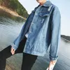 Jaquetas masculinas homens rasgados jeans jaqueta primavera hip hop masculino denim casaco oversize desgastado outono vestidos cowboy para menino algodão outerwear 230807