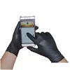 Rengöring av handskar 100unitcaja nitril svart engång som ambidextrous bläckfisk för hogar industriell användning latex handske tatueringar 201207 dro dhu9c