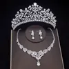 Wedding Jewelry Sets Luxury Crystal Bridal Jewelry Sets Women Fashion Tiaras Earrings Choker Necklace Wedding Dress Bride Crown Jewelry Set Accessory 230808