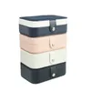 Jewelry Boxes DoubleLayer Storage Box Portable Travel Holder Organizer Display Ring Necklace Stand For 230808