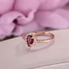 Küme halkaları ince mücevher garnet kadınlar için gümüş s925 doğal değerli taş su damlası kırmızı halka vintage lüks bijoux ccri024