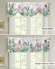 Curtain Ins Style Tropical Plants Flowers Flamingos Window Living Room Kitchen Cabinet Tie-up Valance Rod Pocket