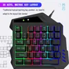 35Keys USB Left Hand Keyboard Single Hand Keyboard Mechanical Keypad Game HKD230808